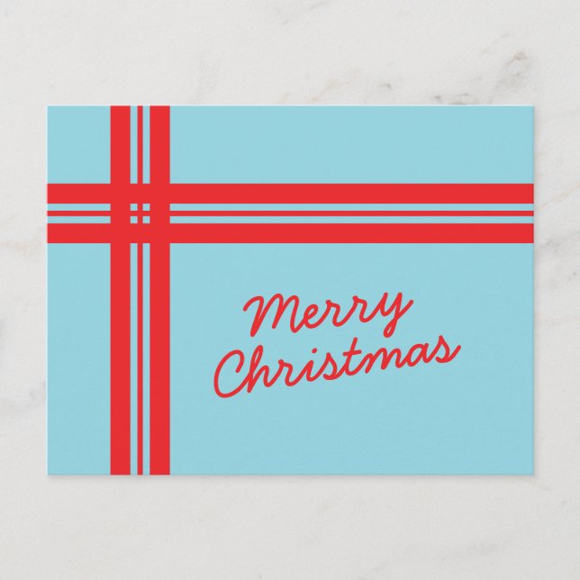Christmas Ribbon Postcard (Front)