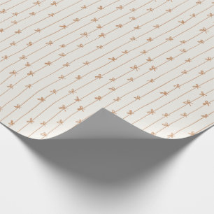 Christmas Ribbons Modern Christmas Wrap Golden Wrapping Paper