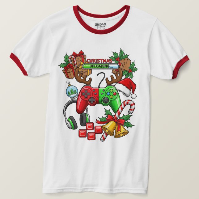Christmas Ringer T-Shirt (Design Front)
