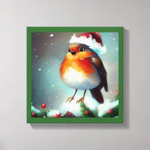 Christmas Robin 1 Canvas Print