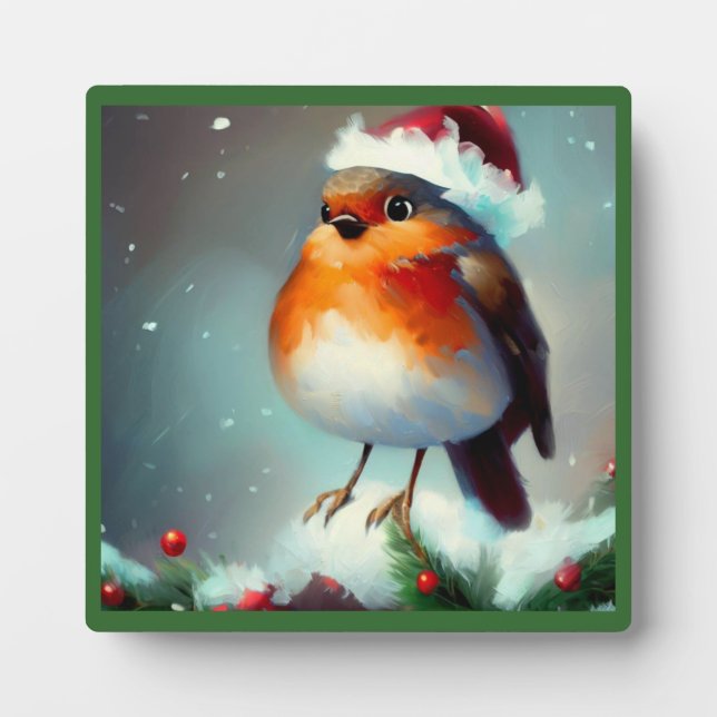Christmas Robin 1 Plaque (Front)