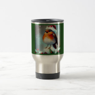 Christmas Robin 1 Travel Mug