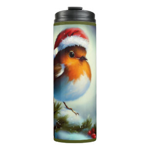 Christmas Robin 3 Thermal Tumbler