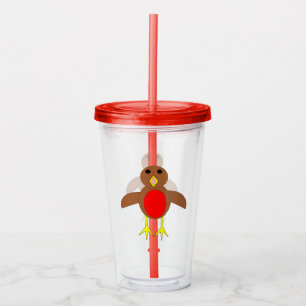 Christmas Robin Acrylic Tumbler