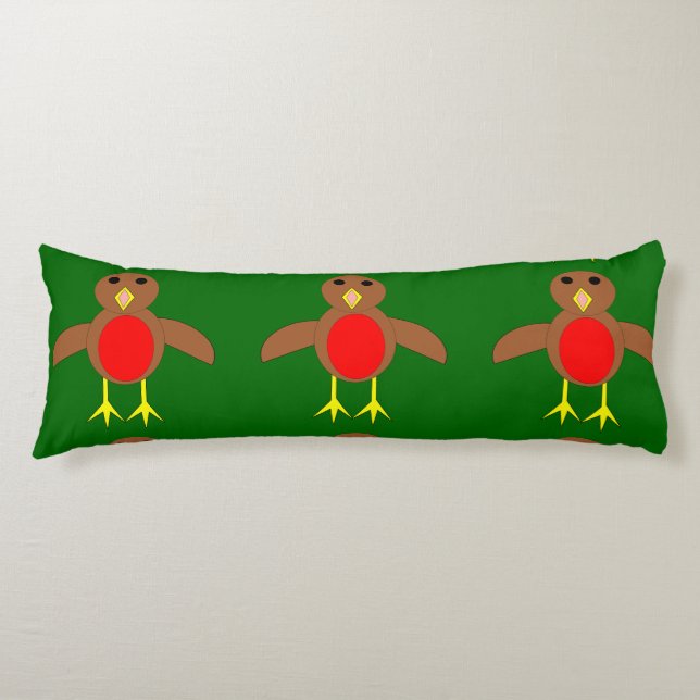Christmas Robin Body Pillow (Front)