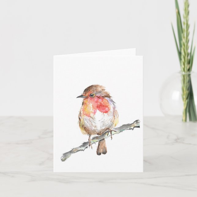 Christmas robin card (Front)