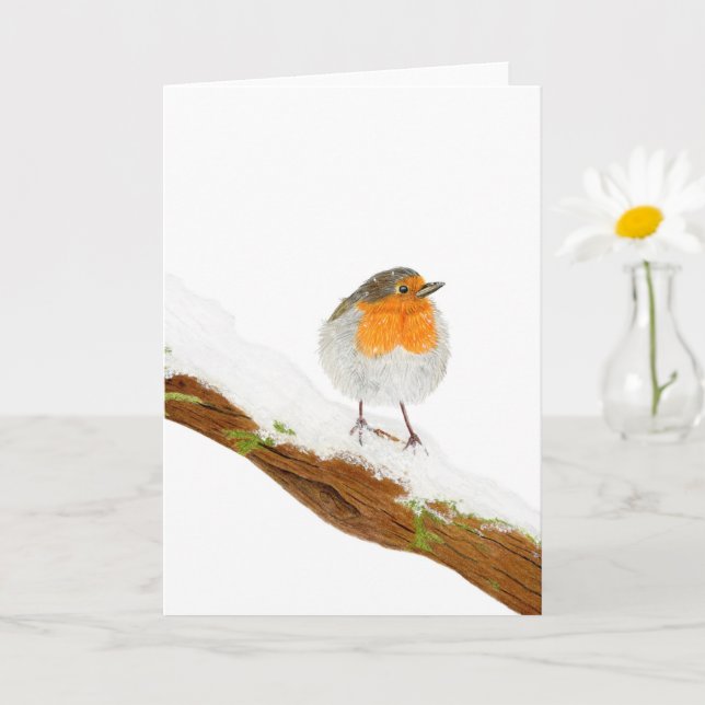 Christmas Robin  Card (Small Plant)