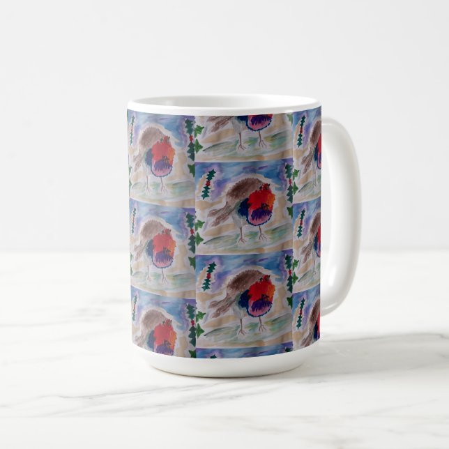 Christmas Robin  Coffee Mug (Front Right)