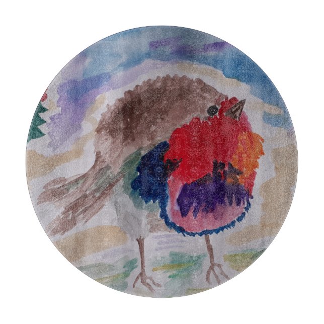 Christmas Robin Cutting Board (Front)