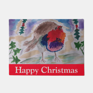 Christmas Robin Doormat