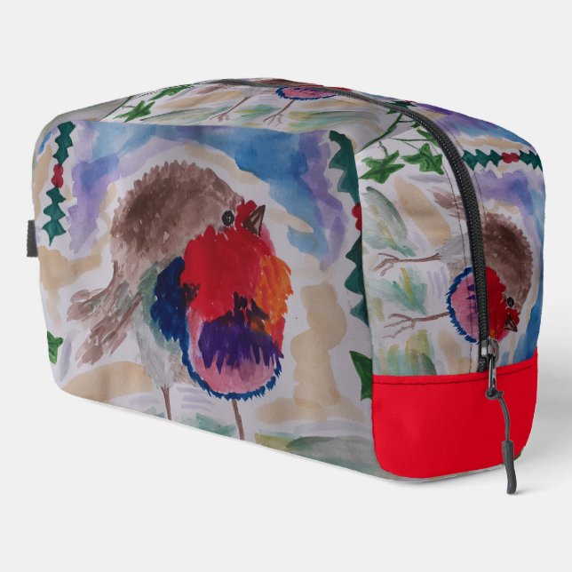 Christmas Robin  Dopp Kit (Right Corner)