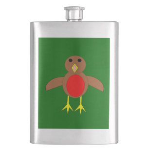 Christmas Robin Flasks