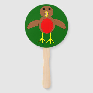 Christmas Robin Hand Fan