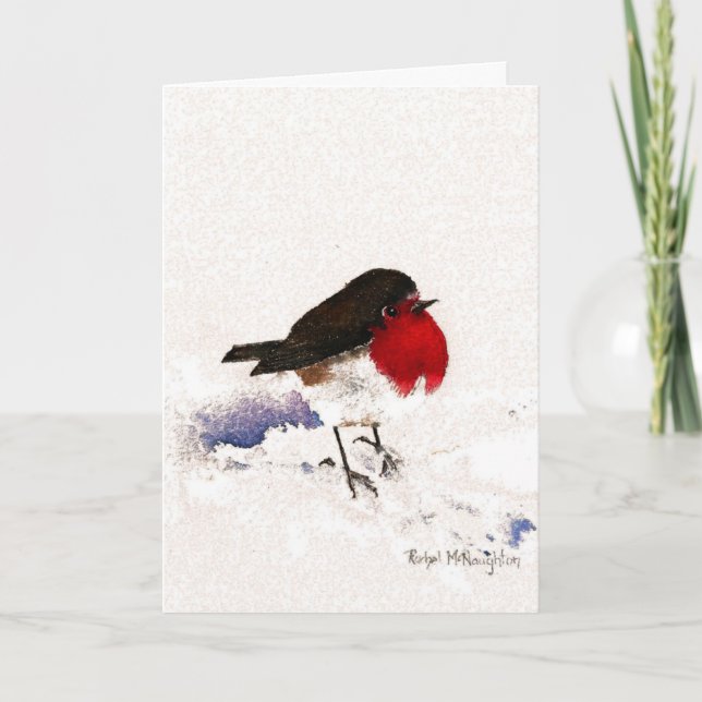 Christmas Robin Holiday Card (Front)