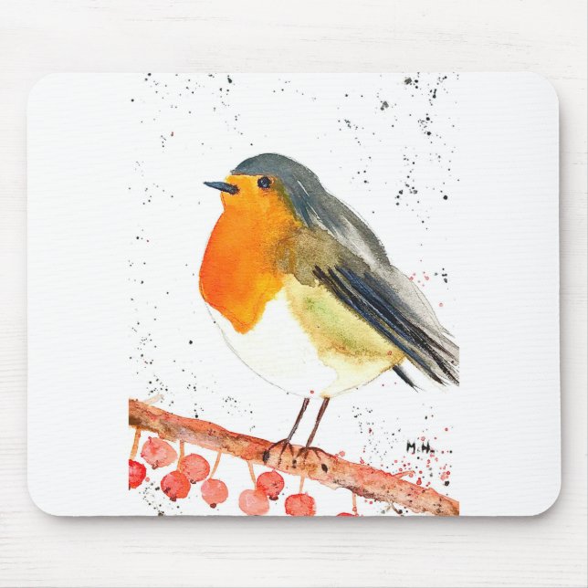 Christmas robin mouse mat (Front)