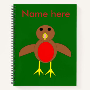 Christmas Robin Spiral Notebook