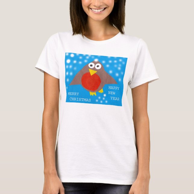 Christmas Robin T-Shirt (Front)