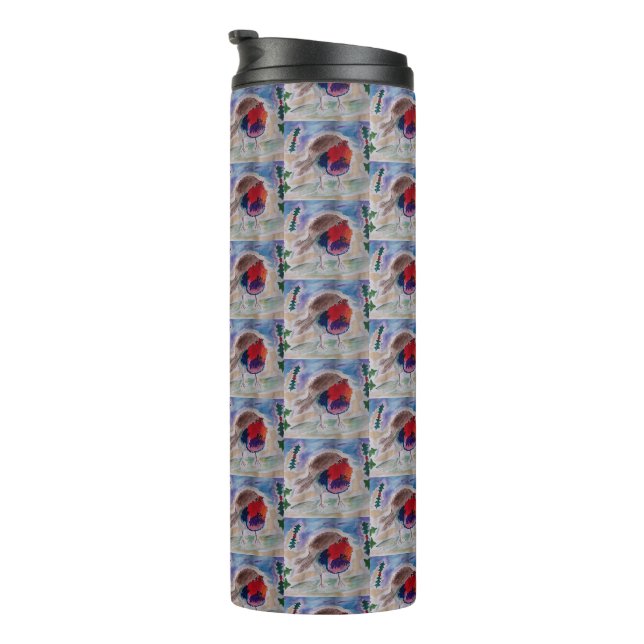 Christmas Robin  Thermal Tumbler (Rotated Right)