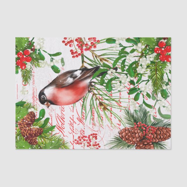 Christmas Robin Tissue Paper (Front)