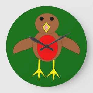 Christmas Robin Wall Clock