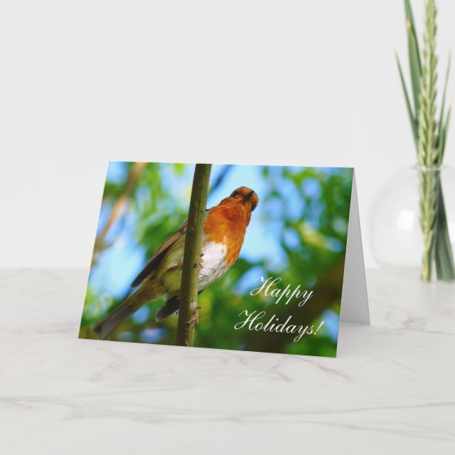CHRISTMAS ROBINS HOLIDAY CARD (Front)