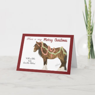 Christmas Robins & Horse Holiday Card