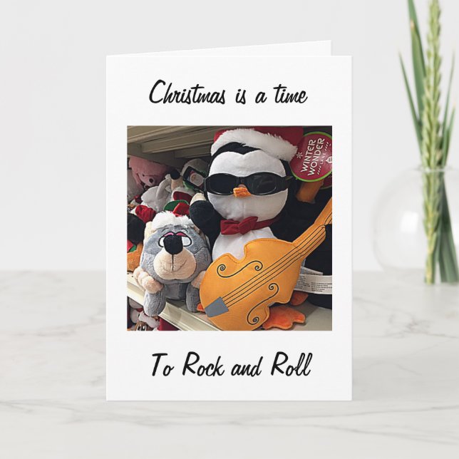 CHRISTMAS=ROCK/ROLL WITH YOUR "SWEETHEART" HOLIDAY CARD (Front)