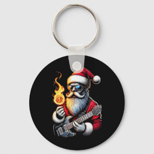 Christmas Rock Santa Key Ring