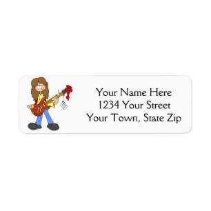 Christmas Rocker Dude Address Labels