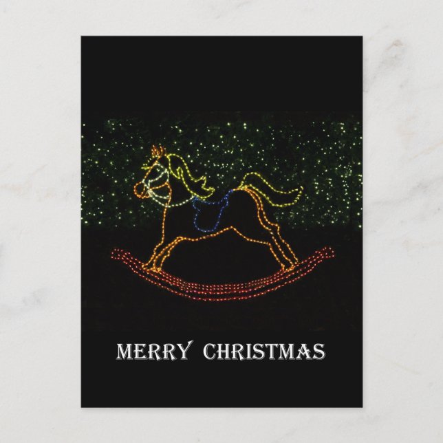 Christmas Rocking Horse 2016 Holiday Postcard (Front)