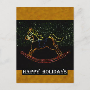 Christmas Rocking Horse 2016 Holiday Postcard