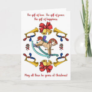 Christmas Rocking Horse Holiday Card
