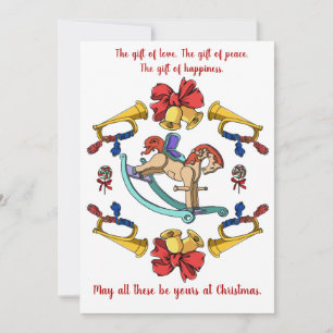 Christmas Rocking Horse Holiday Card