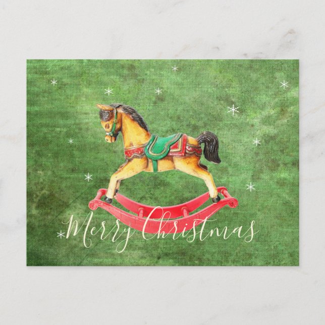 Christmas Rocking Horse Postcard (Front)