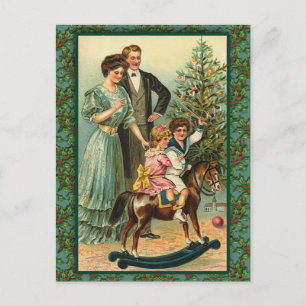 Christmas Rocking Horse Vintage Art Cards