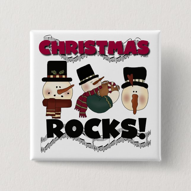 Christmas Rocks T-shirts and Gifts 15 Cm Square Badge (Front)