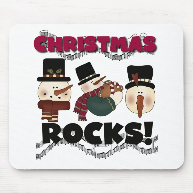 Christmas Rocks T-shirts and Gifts Mouse Mat (Front)