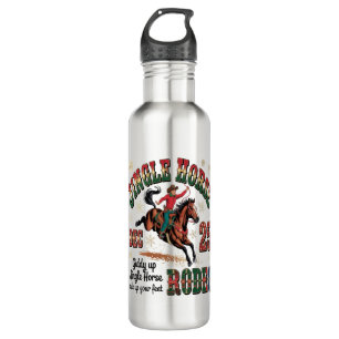 Christmas Rodeo Jingle Horse 710 Ml Water Bottle