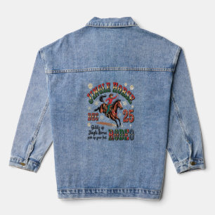 Christmas Rodeo Jingle Horse Denim Jacket