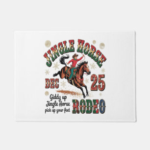 Christmas Rodeo Jingle Horse Doormat