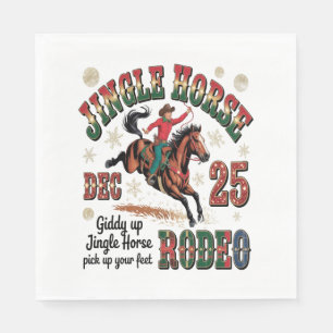 Christmas Rodeo Jingle Horse Napkin