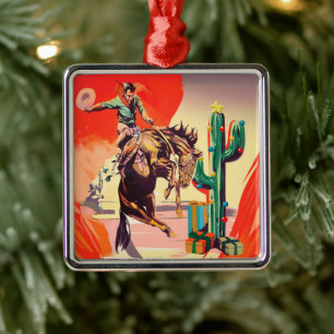 Christmas Rodeo Metal Tree Decoration