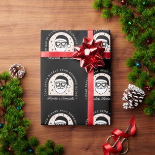 Christmas romance books dark aesthetic black wrapping paper