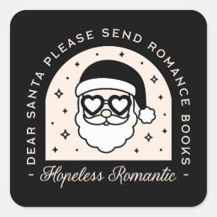 Christmas romance books dark aesthetic square sticker