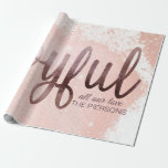 Christmas Rose Gold Foil Joyful Wrapping Paper<br><div class="desc">Elegant Rose Gold Joyful design. You are welcome to visit my store for more beautiful products.</div>