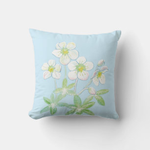Christmas rose, Helleborus niger Cushion