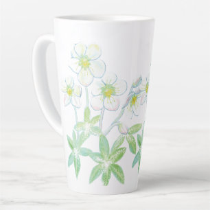 Christmas rose, Helleborus niger Latte Mug