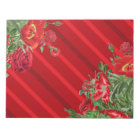 Christmas Rose Peony Flowers Floral Note Pad