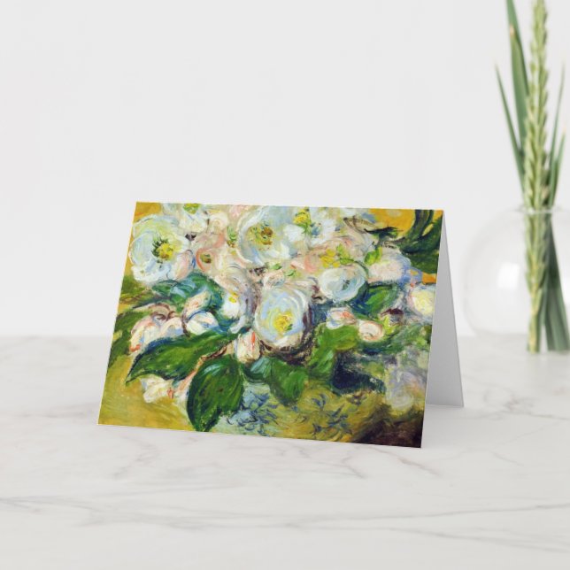 Christmas Roses (by Claude Monet) Card (Front)