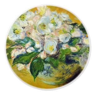Christmas Roses (by Claude Monet) Ceramic Knob